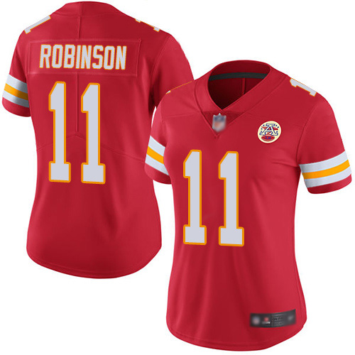 Women Kansas City Chiefs 11 Robinson Demarcus Red Team Color Vapor Untouchable Limited Player Football Nike NFL Jersey